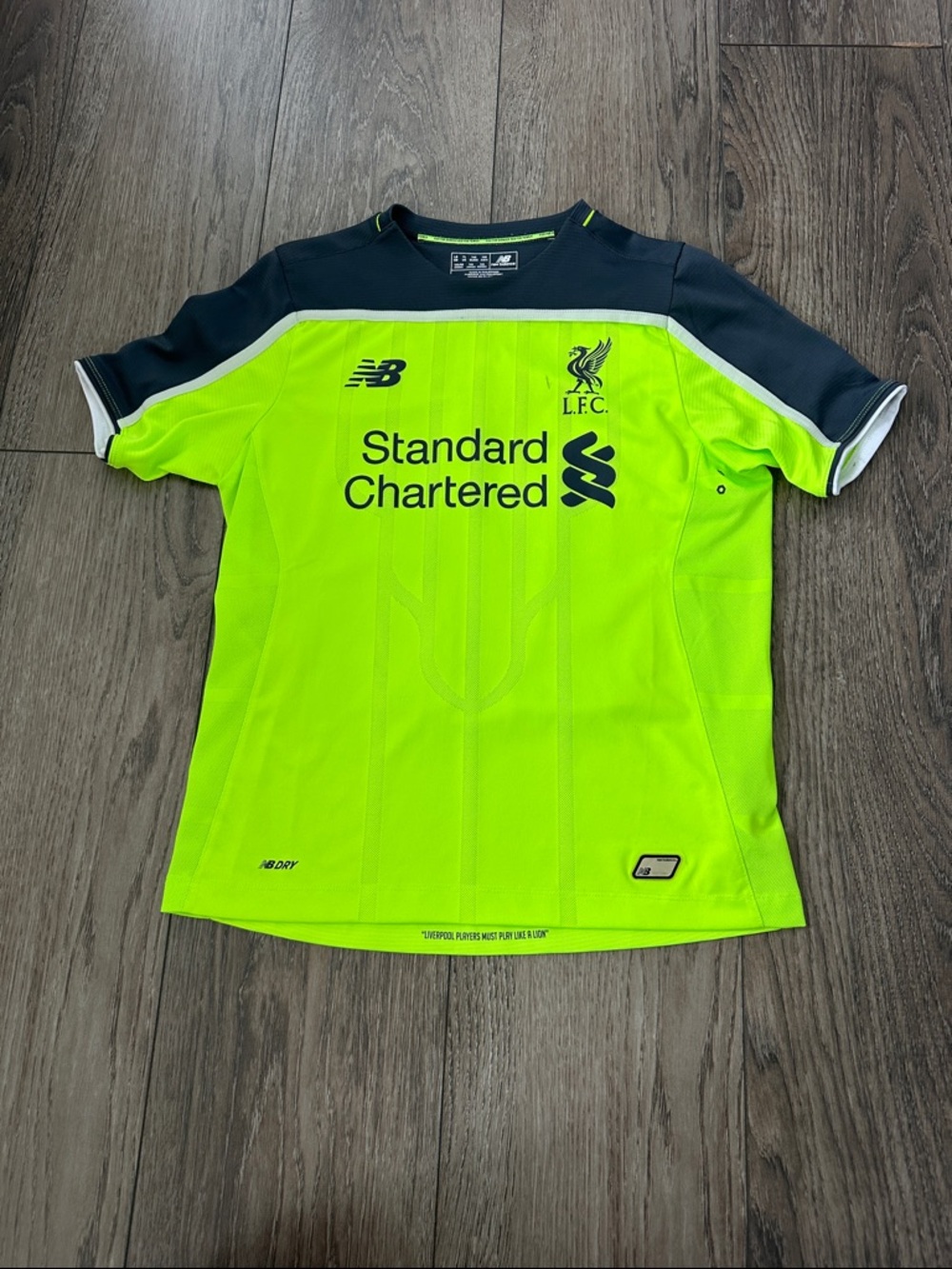 New Balance Kids Neon Yellow & Black Liverpool FC Jersey Coutinho #10